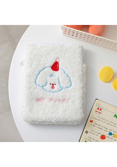 Kahverengi Toz Geçirmez Hafif Pratik 11 Inç Yumuşak Dokunuşlu Köpek Desen Dizüstü Tablet Pc Koruyucu Kılıf Laptop Çantası