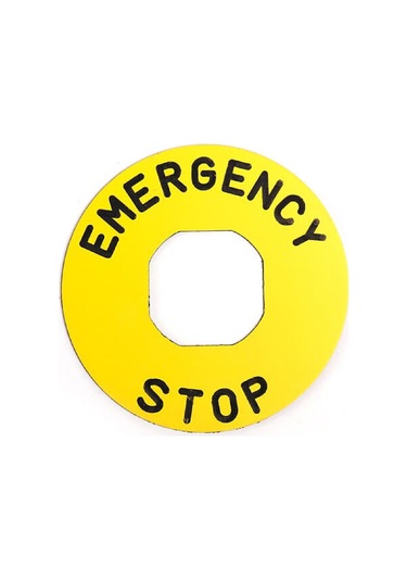 Cat F14 ,60mm M22 Buton Acil Etiket