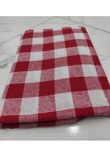 Çok Amaçlı Piknik Masa Örtüsü Sofra Bezi Kırmızı 150x150