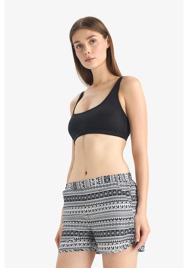 Defacto Etnik Desenli Deniz Şortu-fall İn Love T5232az25smbk27 Siyah