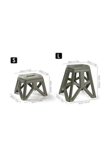 At6775 Plastik Katlanır Sandalye Kısa Model-askeri Yeşil Diğer Çok Renkli