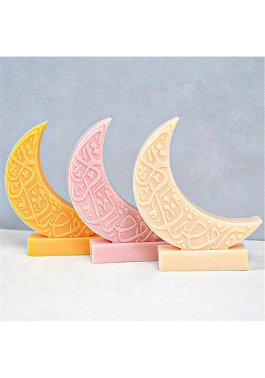 Ay Mum Silikon Kalıpları El Yapımı Mum Kalıpları Ay Şeklinde Reçi Diğer