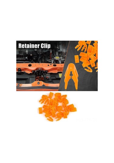 Dianziye 30 Adet Turuncu Plastik Ford F-150 Mustang Dodge Challenger Panjur Kapak Sabit Tutucu Klips 8.2mm Delik Uyumlu