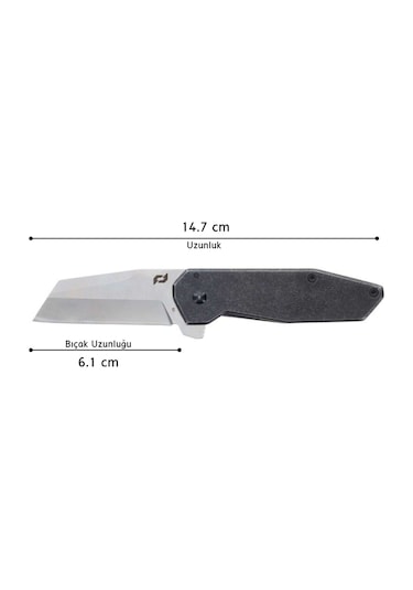 Schrade Usa Slyte Compact Katlanır Düz Saten D2 Çelik Kamp Bıçak - 1182277 Siyah