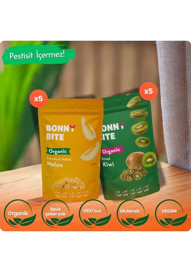 Organik Çıtır Kavun & Kurutulmuş Kivi 10'lu Paketi Diğer