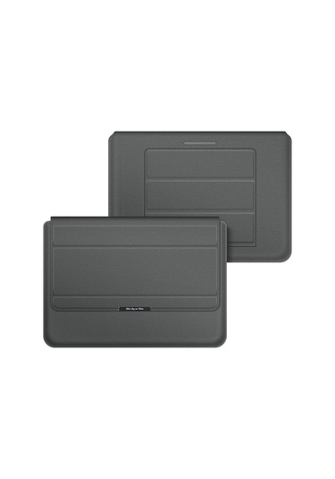 4'ü 1 Arada Evrensel Dizüstü Bilgisayar Tutucu Pu Su Geçirmez Koruma Bilek Dizüstü Bilgisayar Çantası, Boyut: 15/16 İnç Gri