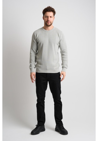 Alexandergardı Dokulu Siyah Triko Kazak Et-3633-t Gri