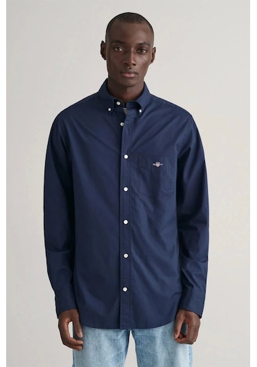 Gant Erkek Lacivert Regular Fit Gömlek Lacivert