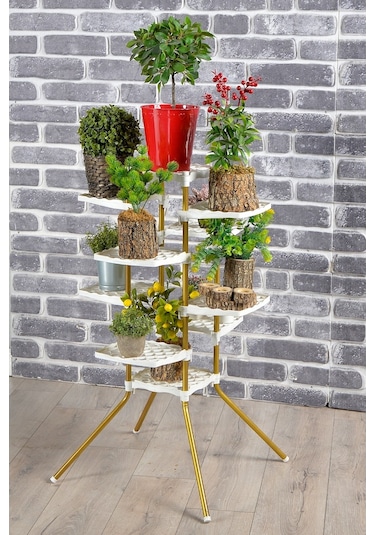 Fullreyon Vailante 10'Lu Çiçeklik Saksı Standı Dekoratif Saksılık Diğer