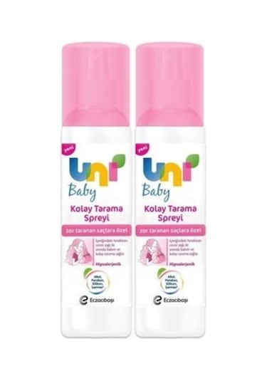 Uni Baby Bebek Kolay Tarama Çocuk Saç Spreyi 2 x 200 ML