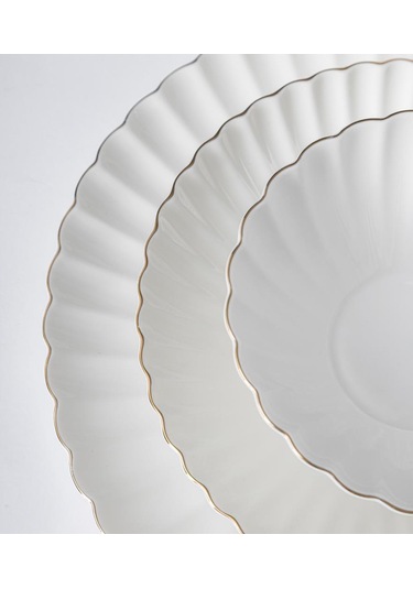 Maxx Doria Parthenon Gold 12 Kişilik 58 Parça Yemek Takımı Pa2068 Beyaz - Gold