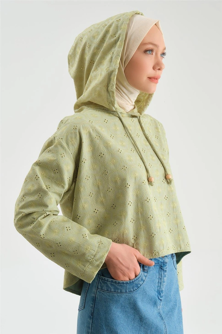 Armine Brode Sweat 23y3139 Çağla Yeşil