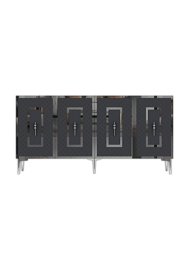 Ka1510as Puma Konsol, Tv Sehpası Antrasit-sılver 150cm Antrasit/koyu Gri-sılver