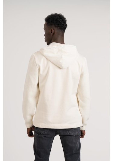 Giotelli Regular Fit Kapşonlu Kanguru Cepli Sweatshirt krem