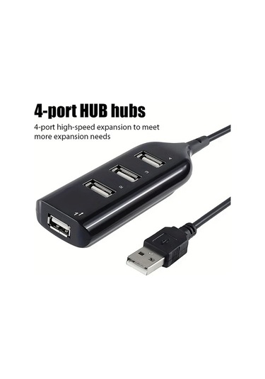 Fochsia 1 Adet Hızlı 4 Port Usb 2.0 Hub Dağıtıcı Mikro Usb Çoklu Bağlantı Noktası Adaptörü Beyaz