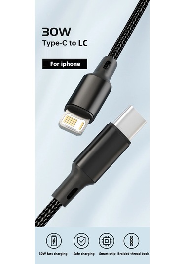 Pd 30w Usb Kablosu İphone Uyumlu 14 13 12 11 Pro Max 7 8 14 Artı Xs Xr Hızlı Kırmızı 2m