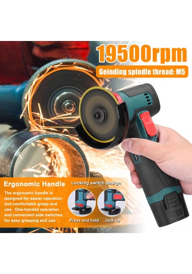 Reedark 3 İnç Taşlama Makinesi - Çok Amaçlı Kesme, Parlatma Ve Zımparalama İçin El Tipi Elektrikli Alet