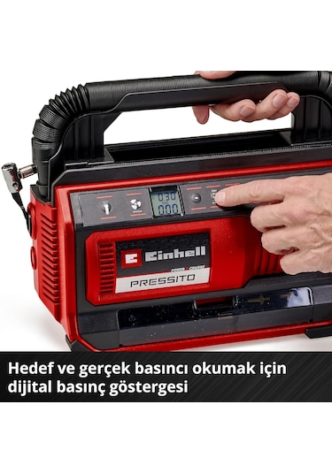 Einhell Pressito 18/25 Power X-change Hibrit Kompresör 18 V, Güç