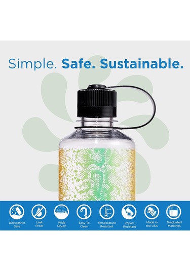 Nalgene 16 Oz Nm Tritan Suluk Matara 0,5 Litre Rainbow Snake