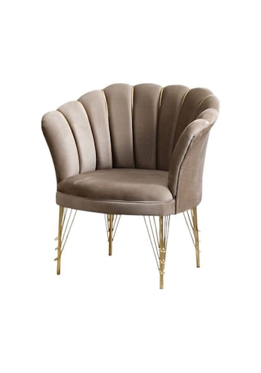 Vizon Kumaş Gold Metal Ayak Çay Seti Koltuk Takımı Ofis Koltuk Takımı Vizon