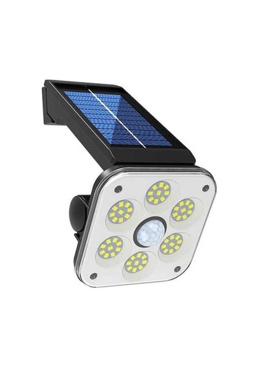 Novahub Güneş Enerjili Döner Bahçe Duvar Lambası, 3 Işık Modu, Ip65 Su Geçirmez, 54 Smd Siyah, Sensörlü Led Aydınlatma Siyah