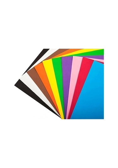 20 Adet Renkli Fon Kartonu 25x35 Cm 10 Karışık Renk 50 x 70