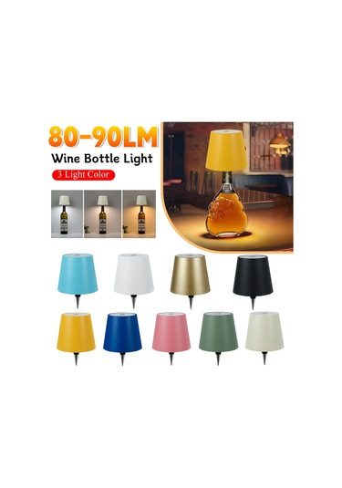 Kablosuz Şarap Şişesi Lamba Tip-c Şarj Dokunmatik Kontrol Şarap Çok Renkli