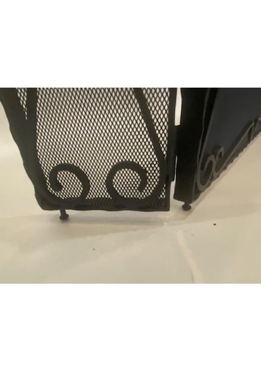 Siyah Kanatlı Ferforje Siperlik Şömine Siperliği