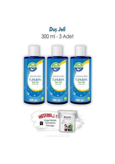 Turmepa Duş Jeli 300 Ml 3 Adet Ve Rosıe Aloe Vera