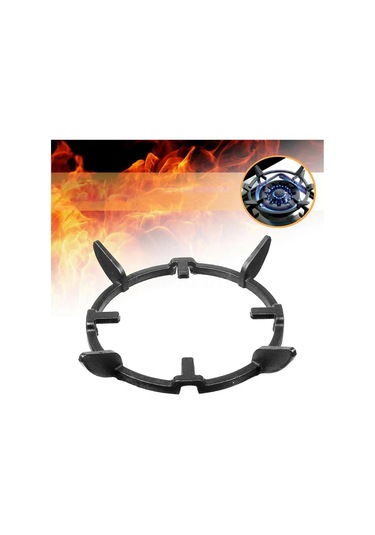 Yuntech01 Duru Tutucu Demir Tava Standı - Mikrodalga Ve Ocak Uyumlu, Dört Ayaklı Stabilite, 23cm Genişlik Siyah