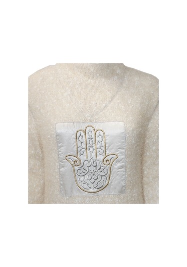 Bulalgiy Kadın Ekru Kazak - Bga00028M