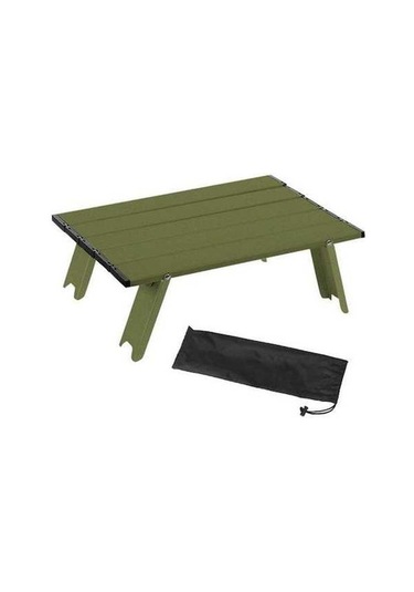 Pazly Katlanır Plaj Masası - Ordu Yeşili Alüminyum - Hafif Ve Dayanıklı Yeşil