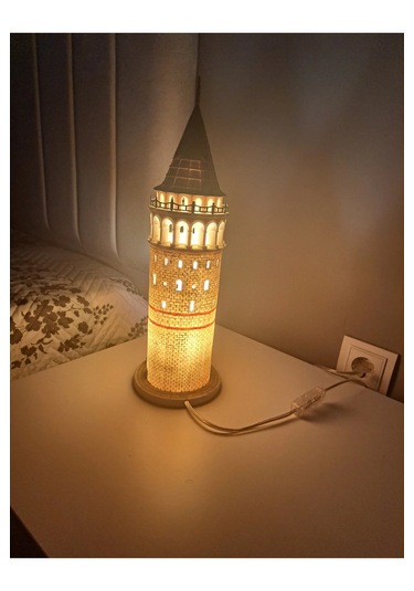 Galata Kulesi Biblo Işıklı Gece Lambası 42 X 13 X 13