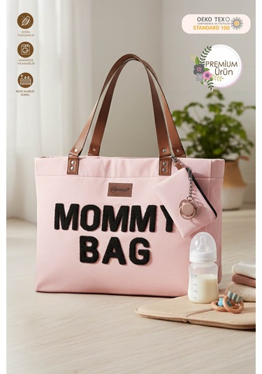 Panama Bag,anne Bebek Bakım Çantası,mommy Bag,cüzdan Hediyeli, Xl Büyük Boy, Essential Edit Serisi Pudra