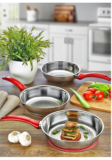 Gülsan Çelik Jasmin Tava Set 3 lü 16/18/20cm