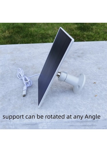 Xuweiwei Düşük Voltajlı Güvenlik Kameraları İçin Siyah 2 Paket Monokristal Güneş Paneli Seti Usb Type C Uyumlu Çıkarılabilir Fotovoltaik