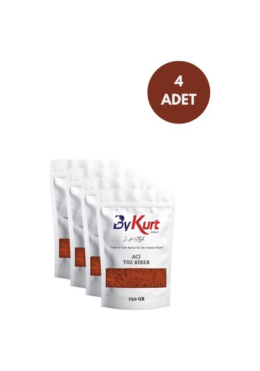 Bykurt Acı Toz Biber 4 x 250 G