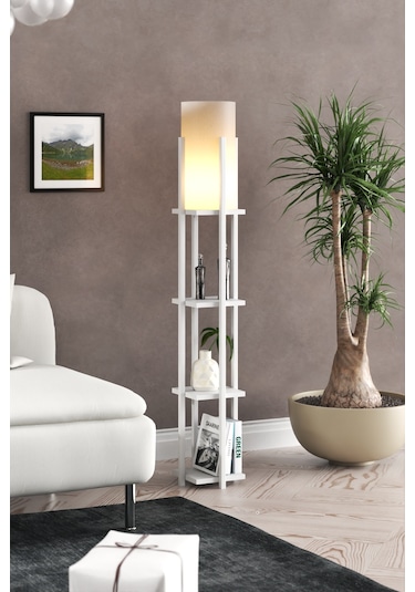 Retohome Beyaz Rafli Lambader 4002