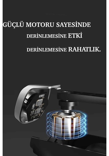 Mini Profesyonel Şarjlı Masaj Aleti 4 Başlıklı Kh - 800 4741 Açık Mavi