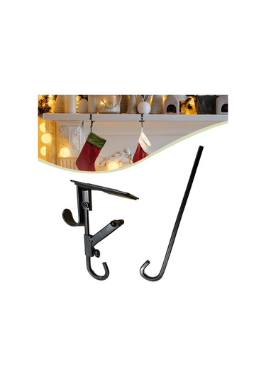 Suntek Yılbaşı Çorabı Askısı Metal Dekoru Şömine Şöminesi Tatili 22x4,5x6,3 Cm