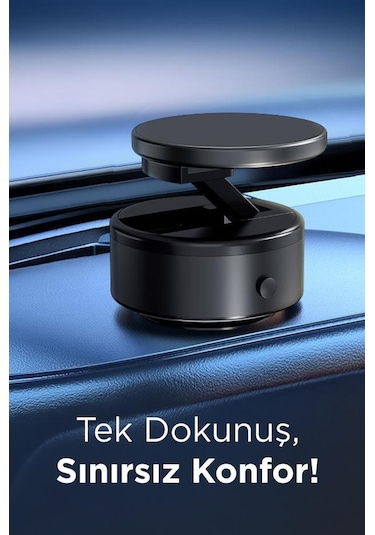 Torima X10q Siyah Manyetik Adsorpsiyon Vakumlu Kompakt Telefonu Tutucu