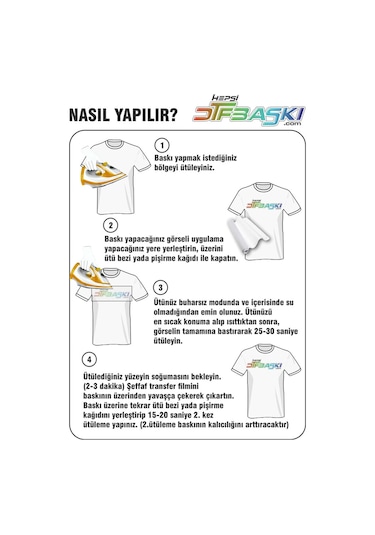 Ütü İle Yapışan Tekstil Dtf Baskı Görseli 578
