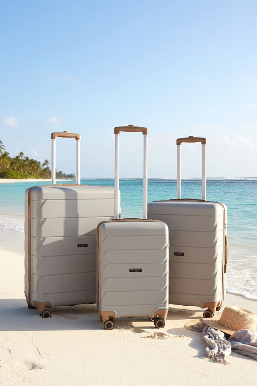 Copella Pp Polipropilen&kırılmaz Orta Boy Valiz 65 Cm Gri