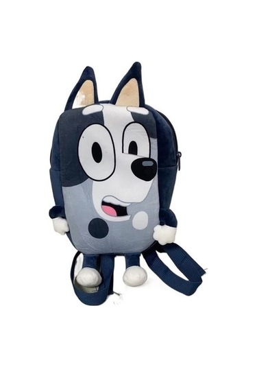 Sevimli Bluey Aile Peluş Okul Çantası 4fdkcm Açık Gri