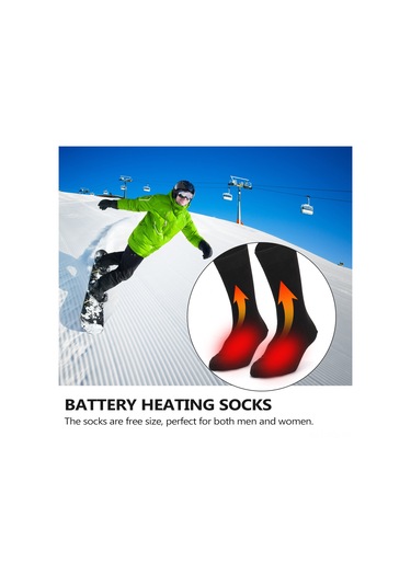 Konesam Kışlık Elektrikli Isıtıcı Çoraplar, Karbon Fiber Isı Teknolojisi, Bisiklet-motosiklet-av İçin Uygun, 3 Aa Pil İle Çalışır Piller Dahil Değil Çok Renkli