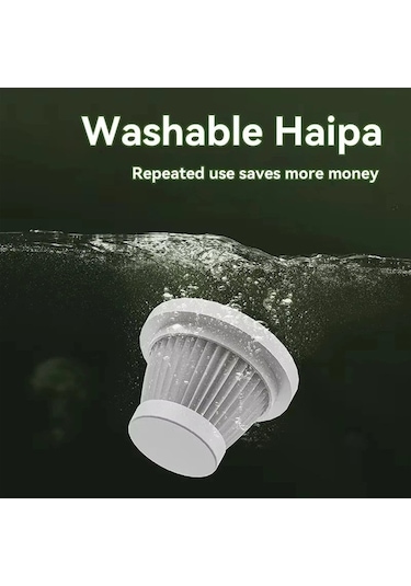 Shineyee Kablosuz Güçlü Araç Süpürgesi - 29000pa Emiş Gücü, 120w Motor, Çift Filtreli, Pil Göstergeli Yeşil Model Yeşil