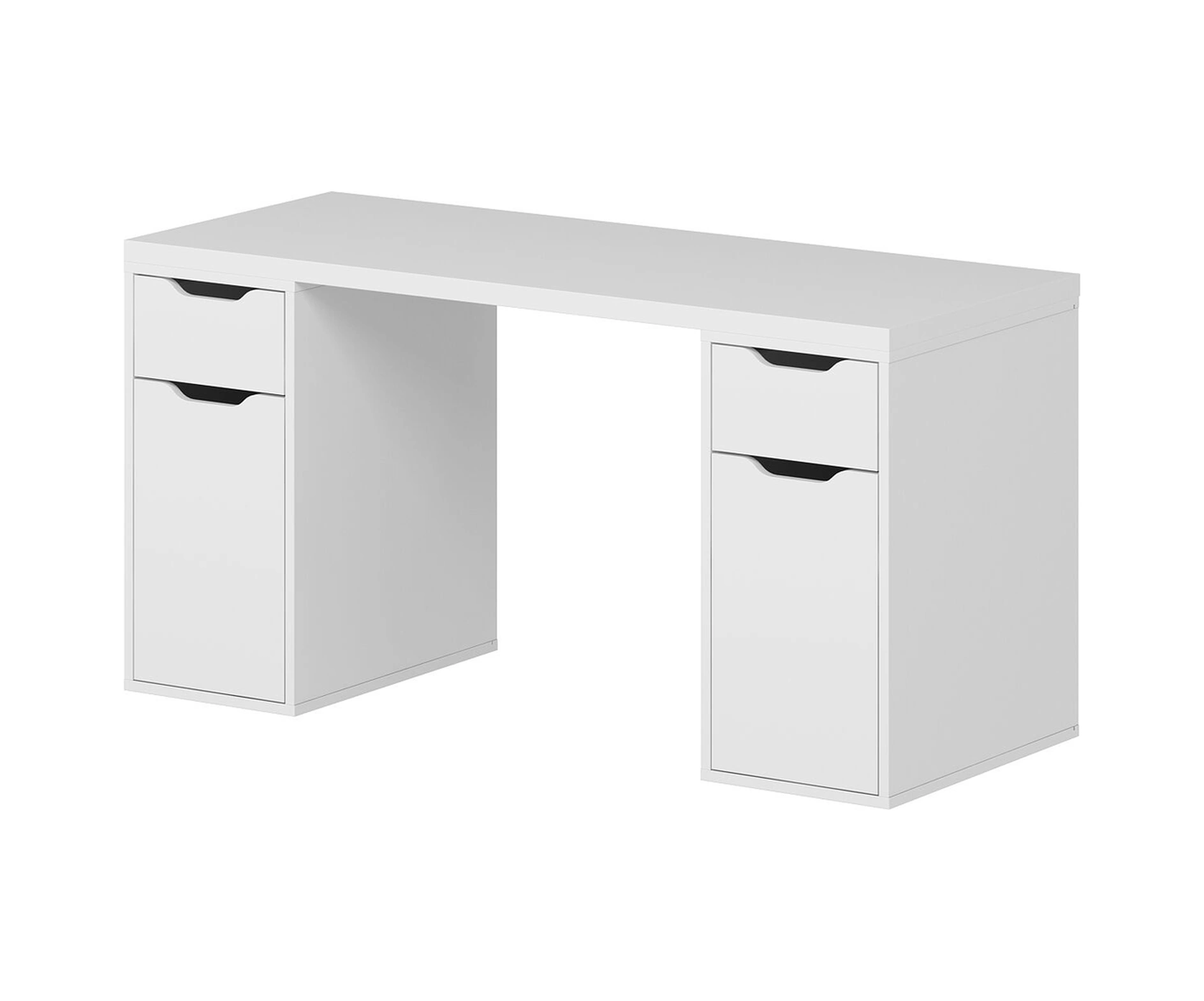 Alen 150 Cm 2 Çekmeceli 2 Dolaplı Çalışma & Oyuncu Masası - Beyaz Beyaz