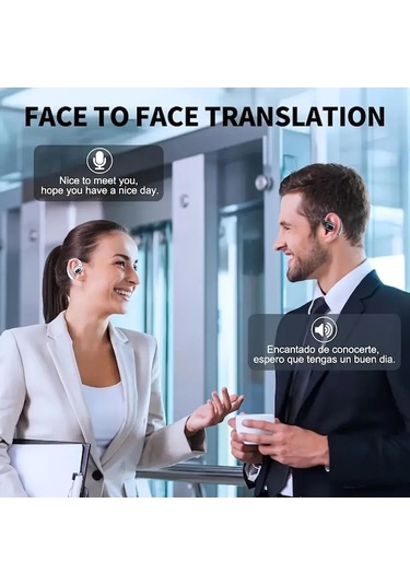 Flybuy Yapay Zeka Destekli Gerçek Zamanlı Çeviri Kulaklık, 144 Dil, Aktif Gürültü Azaltma