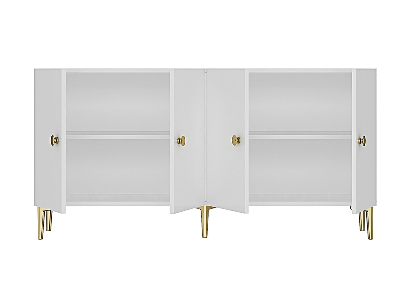 Ka1517bg Sımple150 Konsol, Kahve Köşesi, Tv Sehpası Beyaz-gold 150cm Beyaz