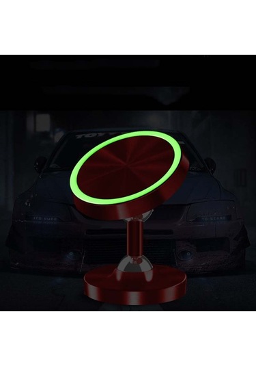 Parça Araç Alaşım Manyetik Evrensel Çift Bilyalı Dönen Araç Telefonu Tutucu Gümüş